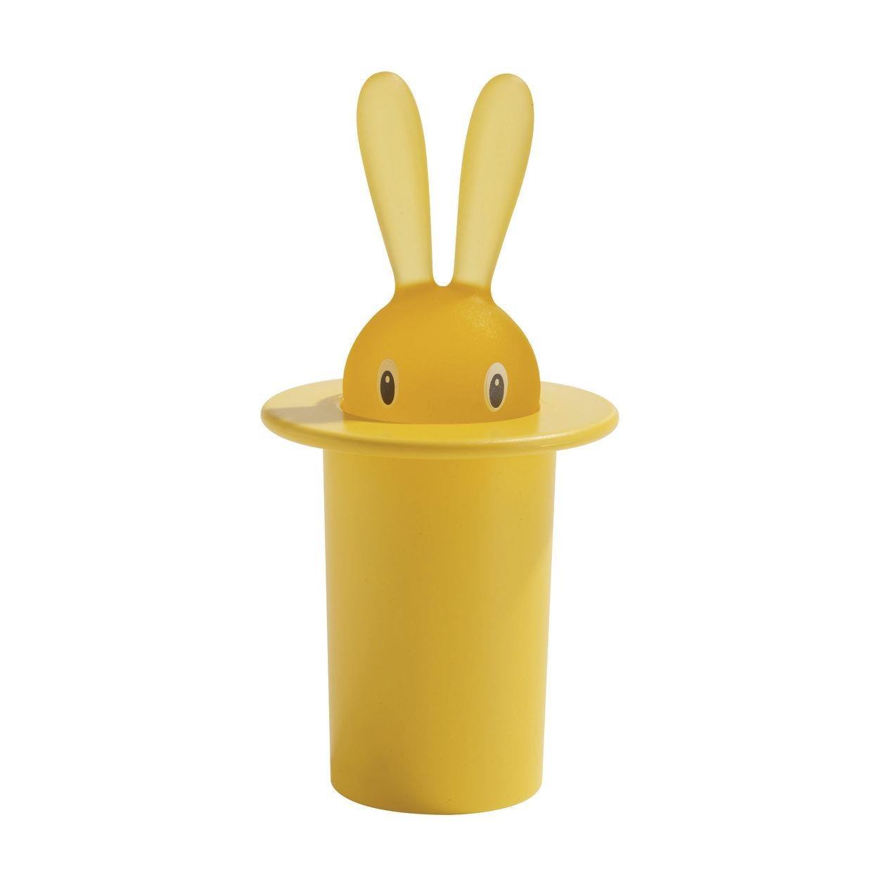 Alessi ASG16 Magic Bunny Palillero en Resina Amarillo, Diseño Stefano Giovannoni, Ideal para Aperitivos