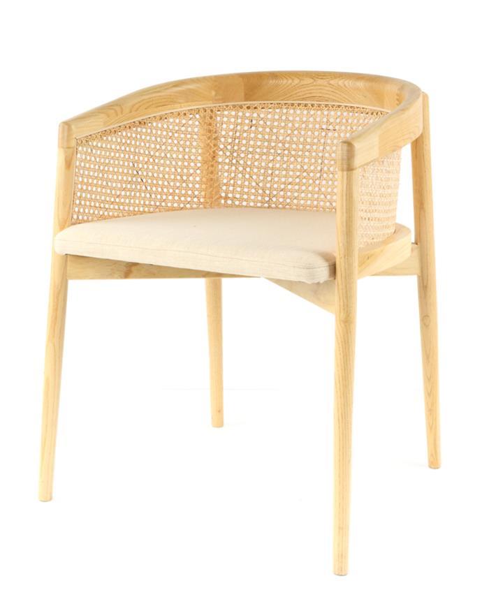 DKD Home Decor Silla Horeca Vintage Olmo y Ratán Rejilla Natural Beige 64x53x76 cm Altura Asiento 52 cm (2 Unidades)
