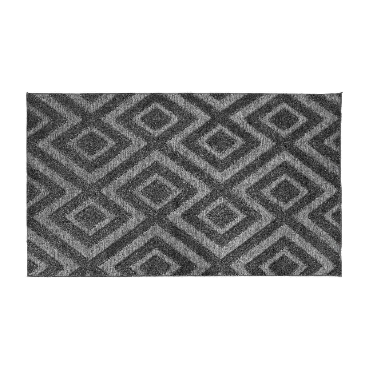 DKD Home Decor Alfombra de Poliéster Colección Geomet 23 - Gris Oscuro 140x200 cm