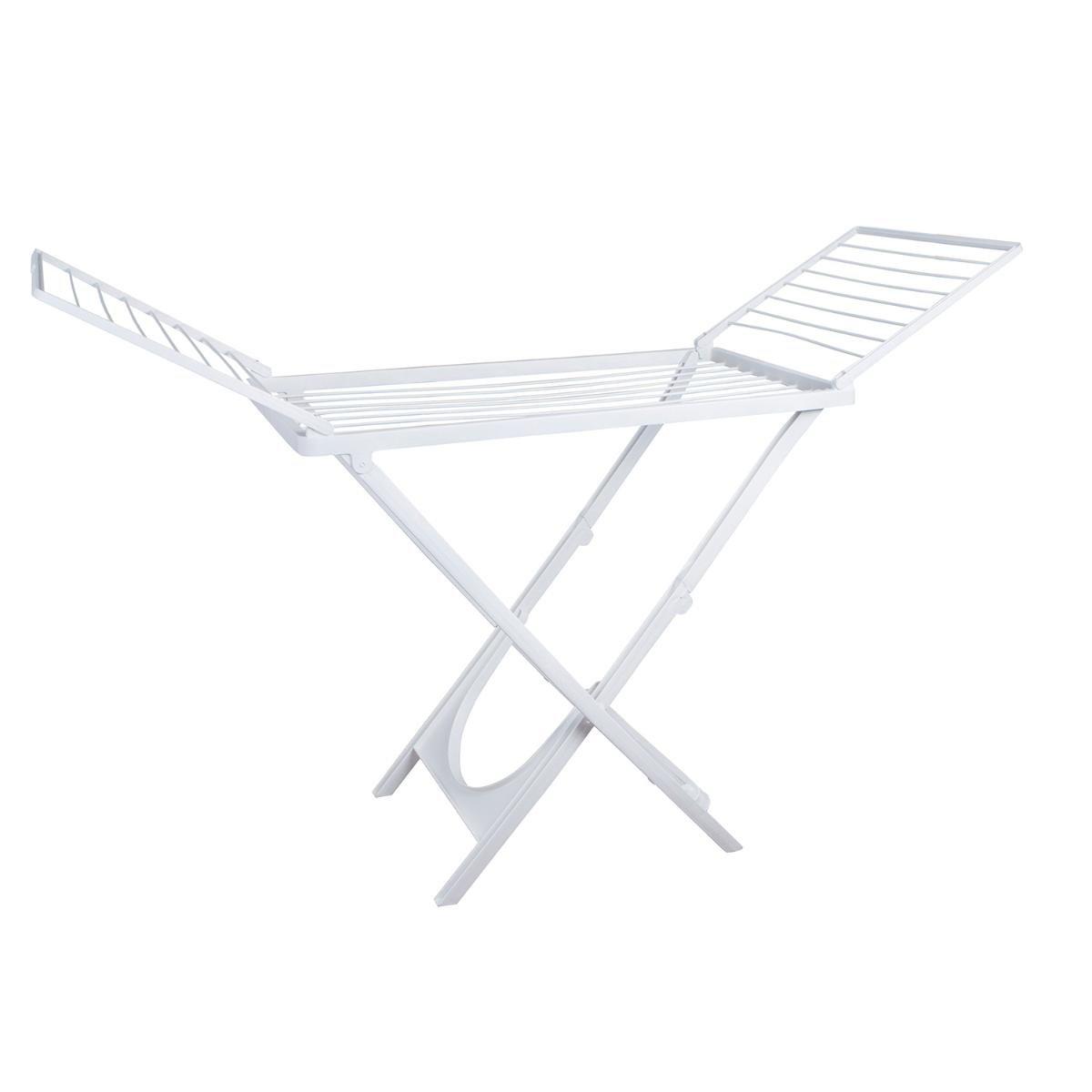 Quid Tendedero Donnatello de Resina, Plegable, 2 alas Extensibles, 20 Metros, Blanco, Fabricado en Italia