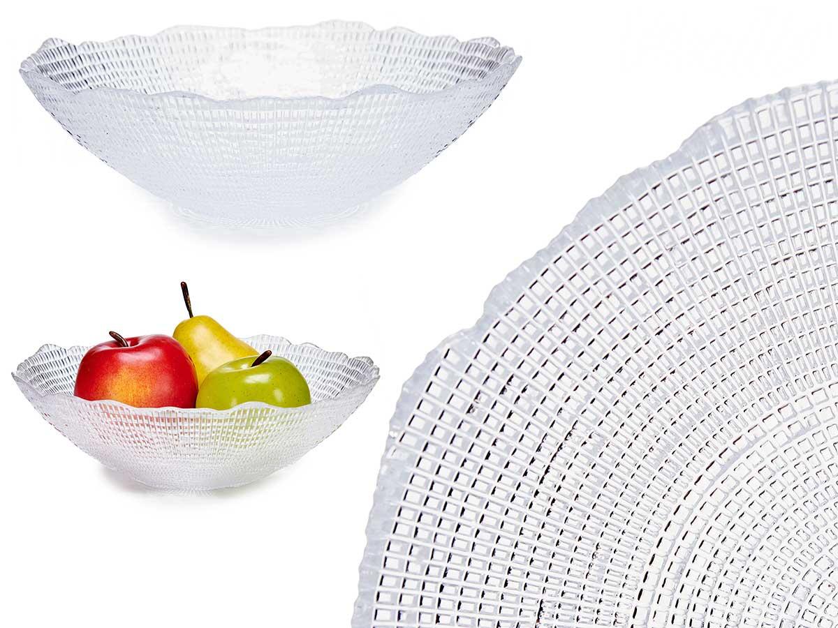 Vivalto Bowl Cristal Infinity 25 cm - Vidrio Transparente, Apto para Lavavajillas (6 Unidades)