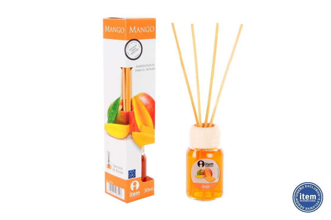 DKD Home Decor Ambientador Mikado Básicos Naranja 30ml con Varillas de Cristal Dura 5 Semanas Pack de 6 Unidades