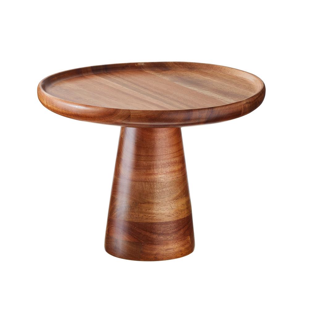 Leone Pastelera de Madera de Acacia - Diámetro 30 cm, Altura 23 cm