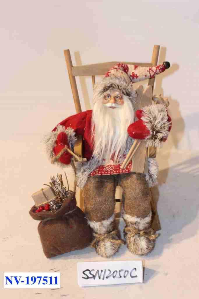 DKD Home Decor Figura Decorativa Silla de Poliester y Madera Roja, Gris y Marrón 25x35x23 cm