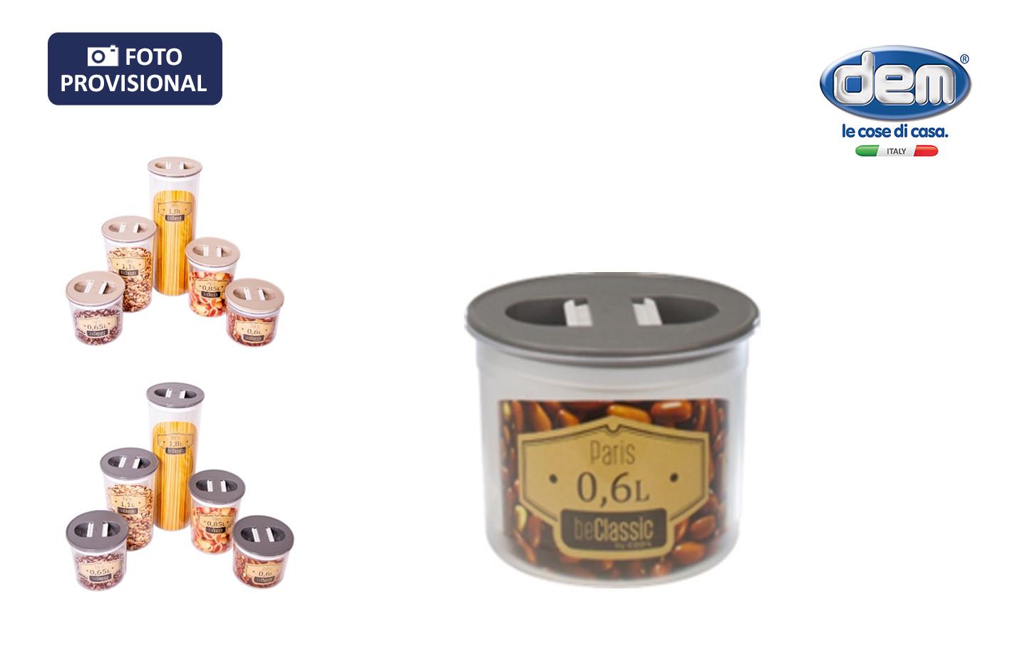 Inde Tarro Hermético Beclassic 0.6 L (10.8 x 9 cm) (12 Unidades)