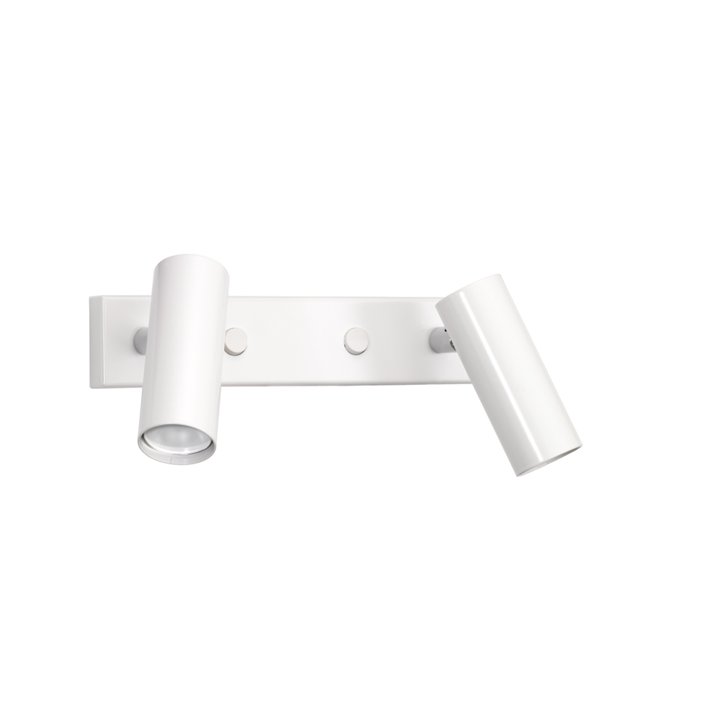 Lámpara de pared Puck Dubbel Blanco, led