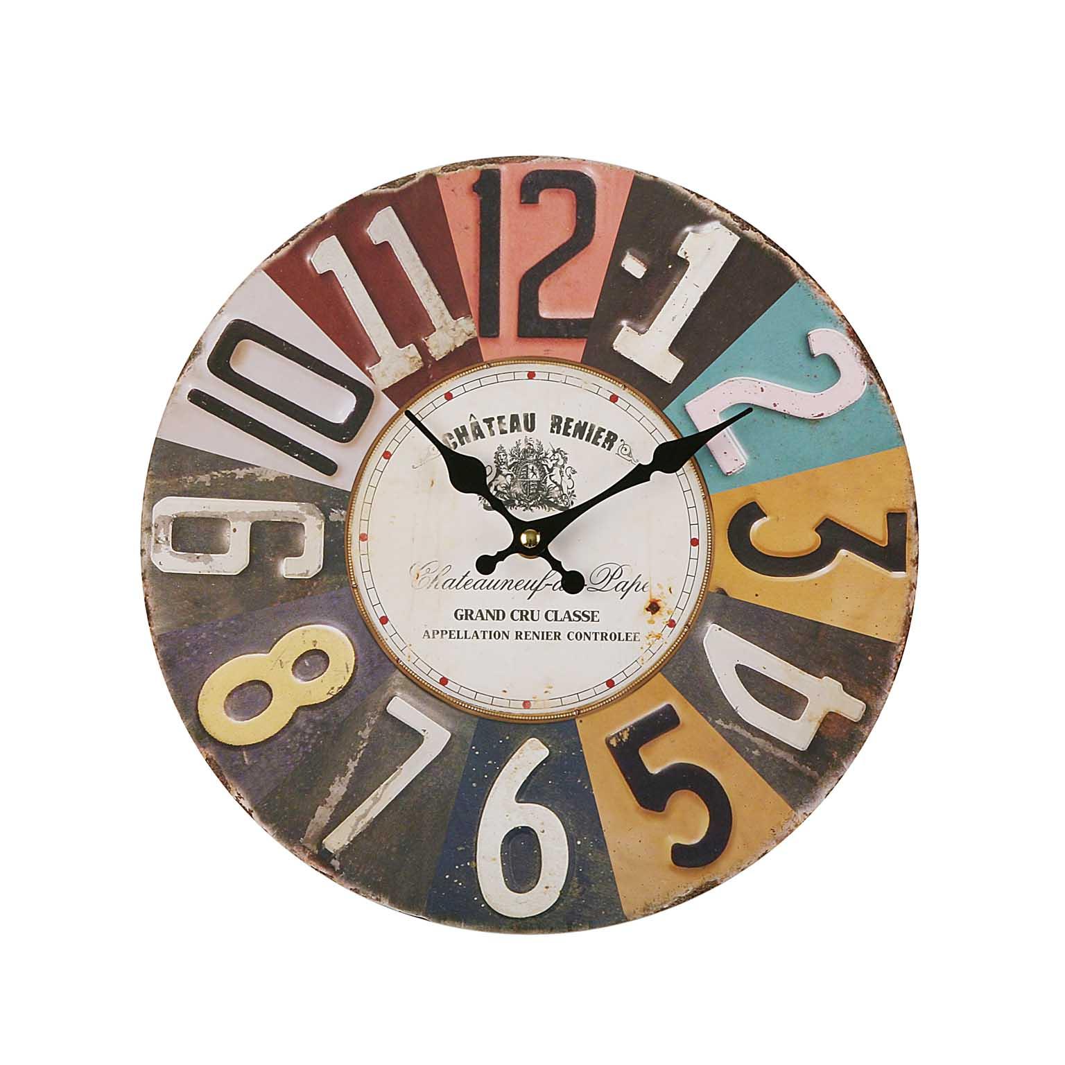 Reloj de Pared Versa Chateau Metal (5 x 28 x 28 cm)