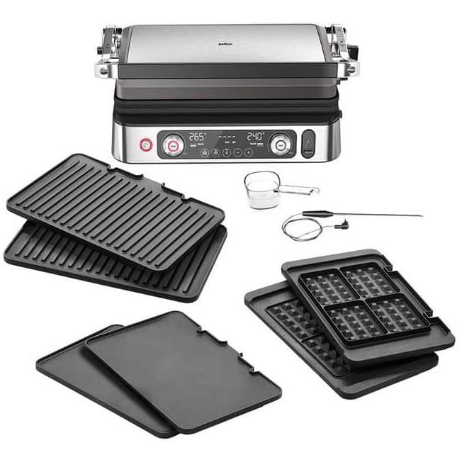 Braun CG9167 Multigrill 9 PRO 3 en 1 Parrilla y Plancha de Cocina 2200W Acero Inoxidable para 8 Personas