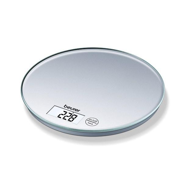 Beurer KS-28 Balanza de Cocina con Superficie de Vidrio, Fácil de Limpiar y Teclas Táctiles