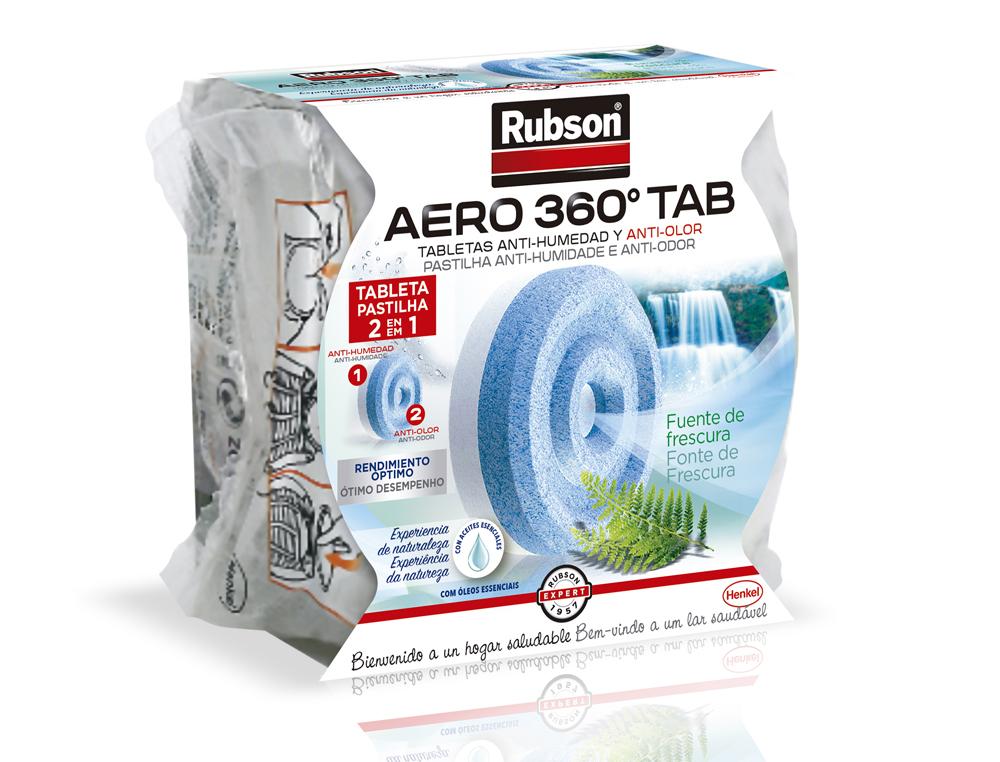 Rubson Recambio Pastilla Deshumidificador Aero 360º Aromaterapia Frescura, Antihumedad y Antiolor, Ambientes hasta 22m²
