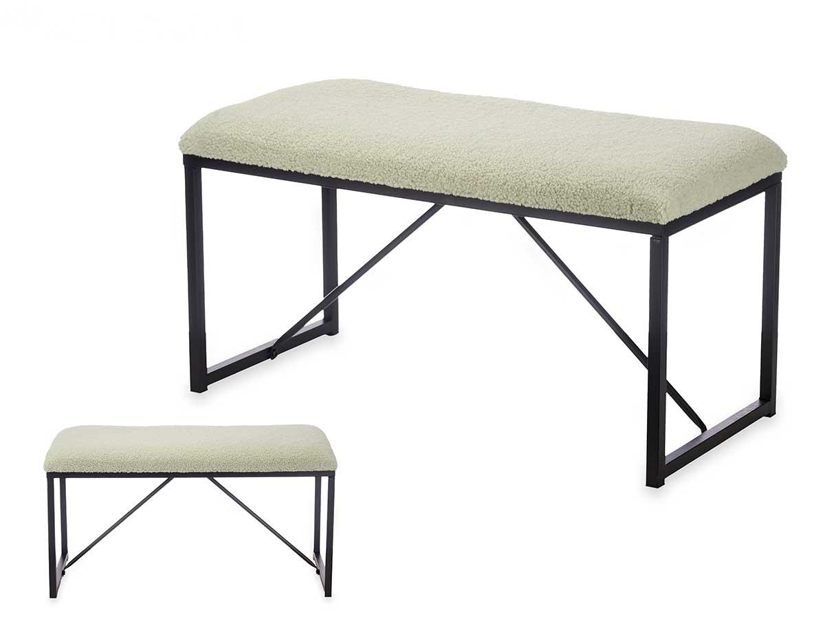 Giftdecor Banco Borreguito Verde, 81x42x38 cm