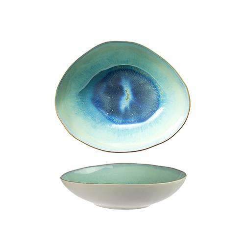 SUMMA Ocean Green Bol 19 cm, Colección Ocean, Color Turquesa, Gres Profesional (6 Unidades)