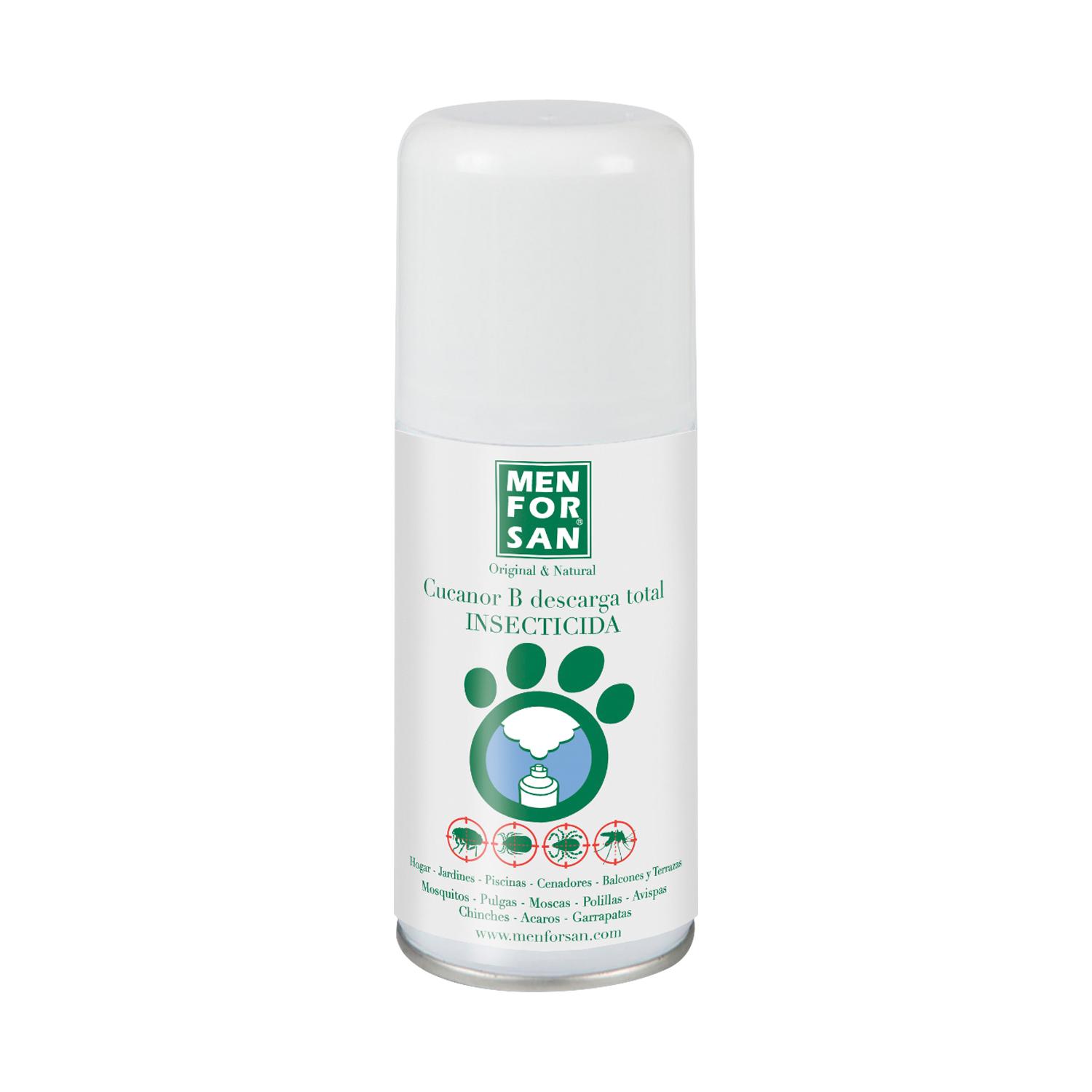 Men For San Cucanor B Insecticida Fulminante y Persistente Descarga Total Moscas, Mosquitos, Cucarachas, Hormigas 150ml