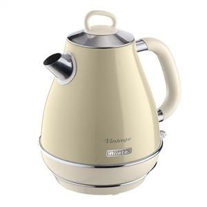 Ariete 2869/03 Hervidor Vintage Beige 1.7 L con filtro de metal y apagado automático