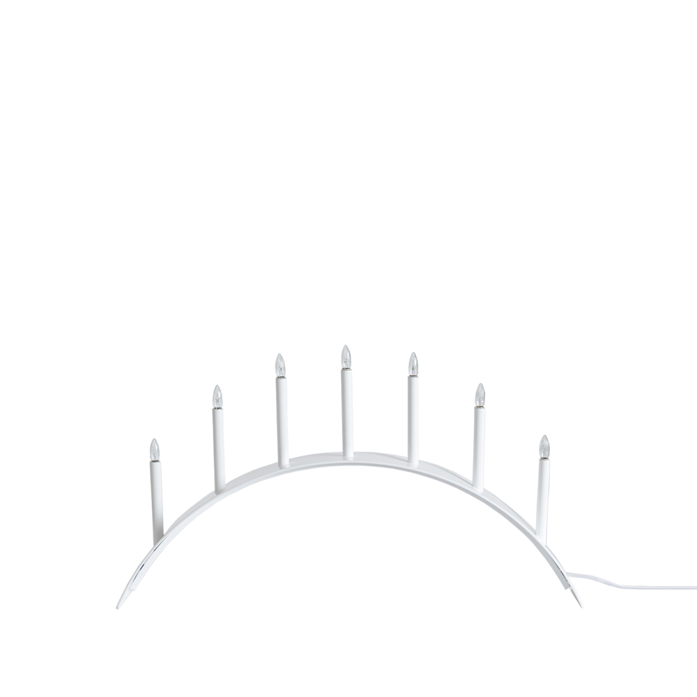 Candelabro de Adviento Spica Bow 7 Blanco, led