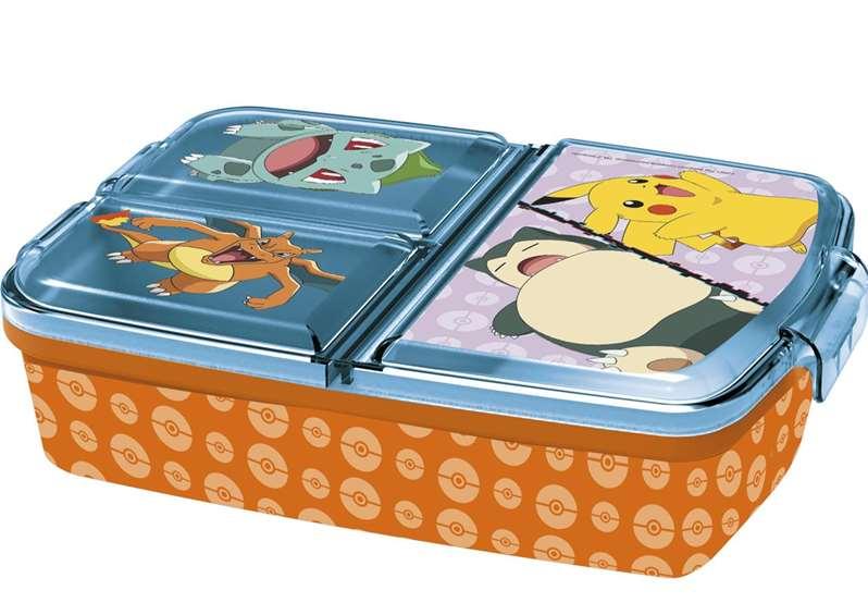 Fiambrera de Compartimentos Pokémon Multicolor 16 x 6 x 12,5 cm