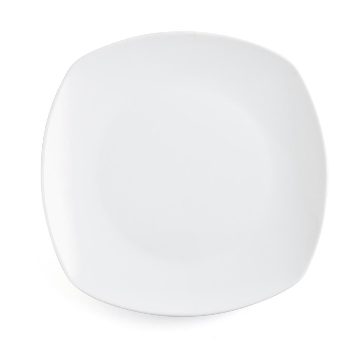 Quid Plato Llano Novo Vinci de Porcelana Blanco 26,6 cm. Set de 24 Unidades Resistente, Apto Lavavajillas y Microondas