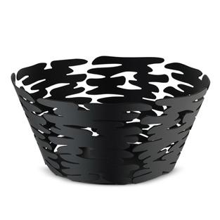 Alessi BM10/21 B Barket Cesto Redondo Acero y Resina Negro 21cm