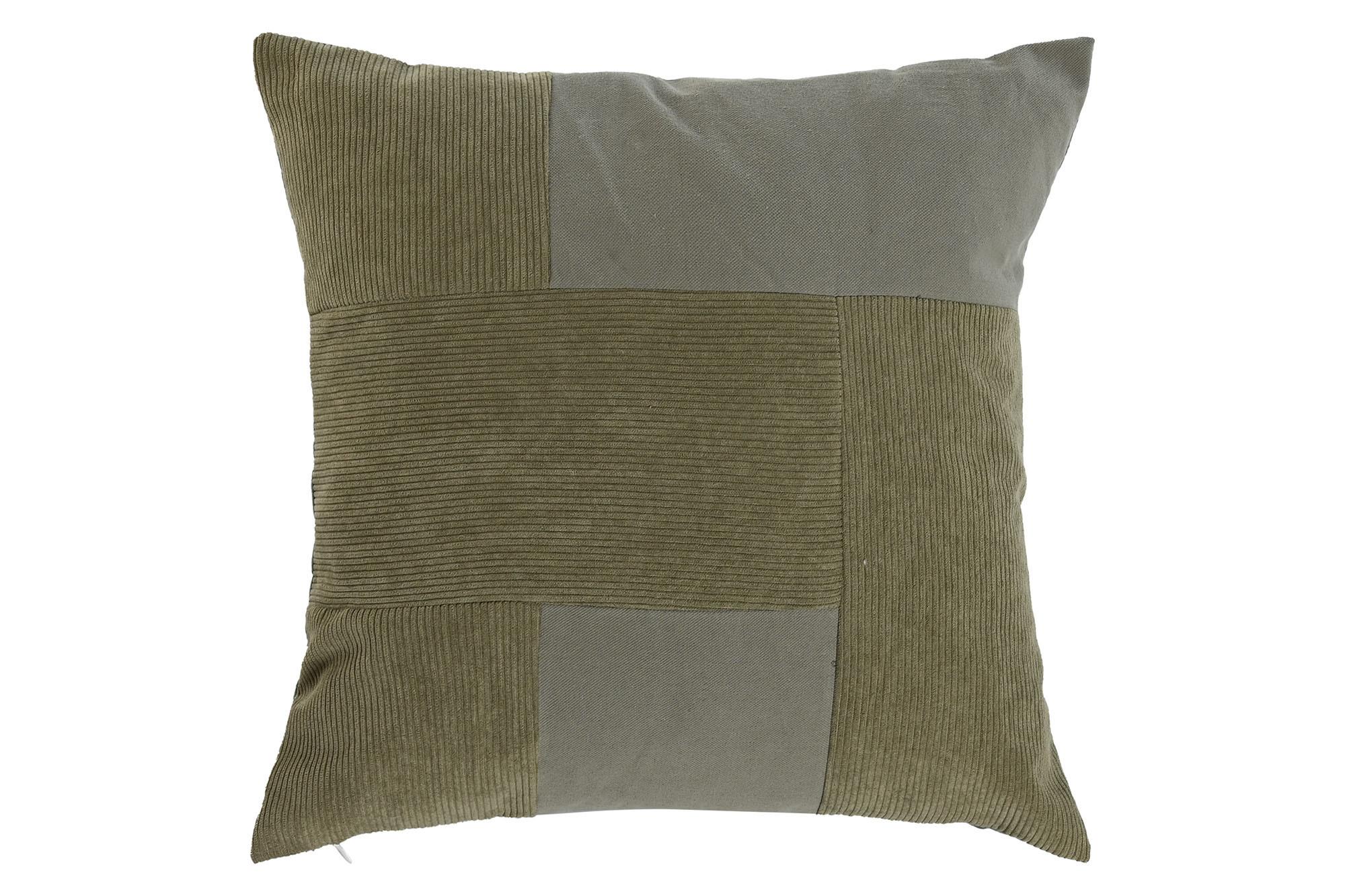 DKD Home Decor Green 1c24 Cojín Cottage Verde 45x45 cm Pack 2 Unidades de Algodón Patchwork con Zipper