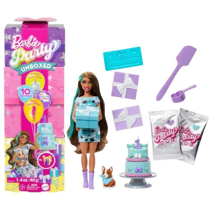 Mattel Barbie Party Reveal Muñeca Azul con Múltiples Sorpresas, para Niñas a partir de 3 Años
