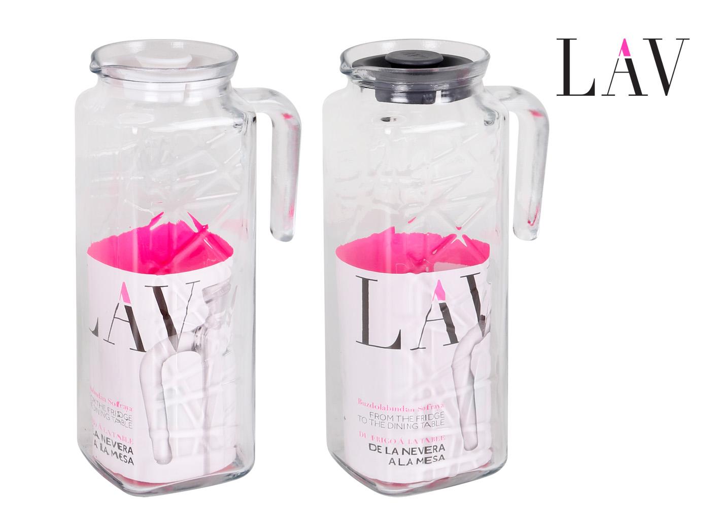 Lav Jarra con Tapa 1.2L Line - 12.5x8x24 cm (6 Unidades)