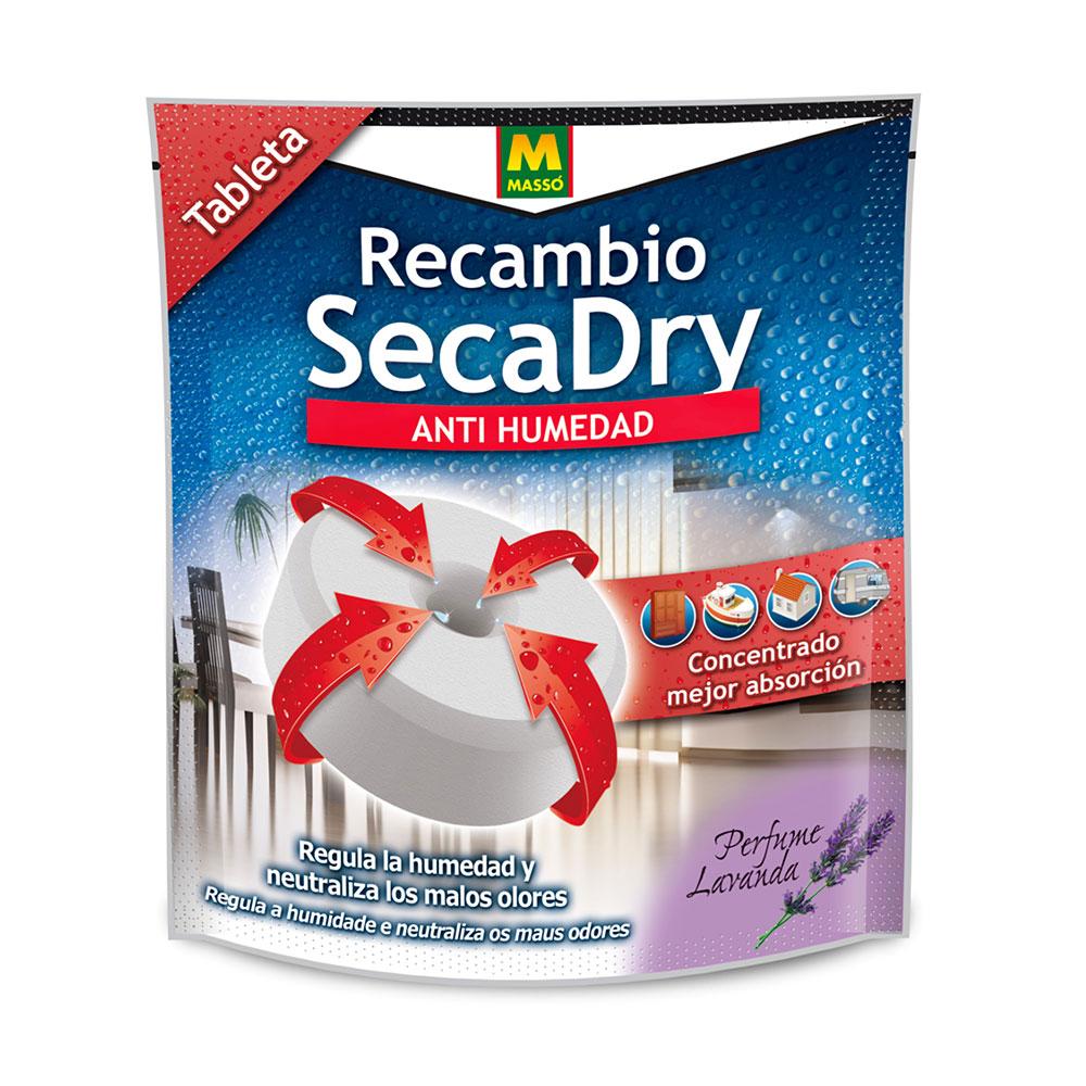 Massó Secadry Recambio Tableta Antihumedad 450g Universal con Aroma Lavanda, Reduce Humedad hasta Óptimo y Elimina Malos Olores