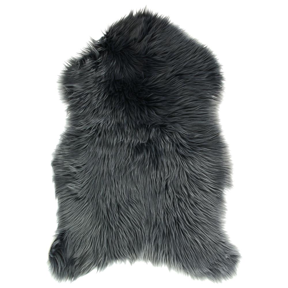 Home Deco Factory Alfombra Peluda Gris Cocooning 90x60 cm