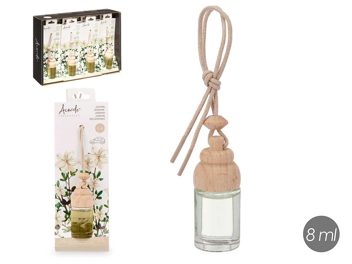 Acorde Ambientador de Coche Jazmín 8 ml Verde 2.5x6x2.5 cm (24 Unidades)