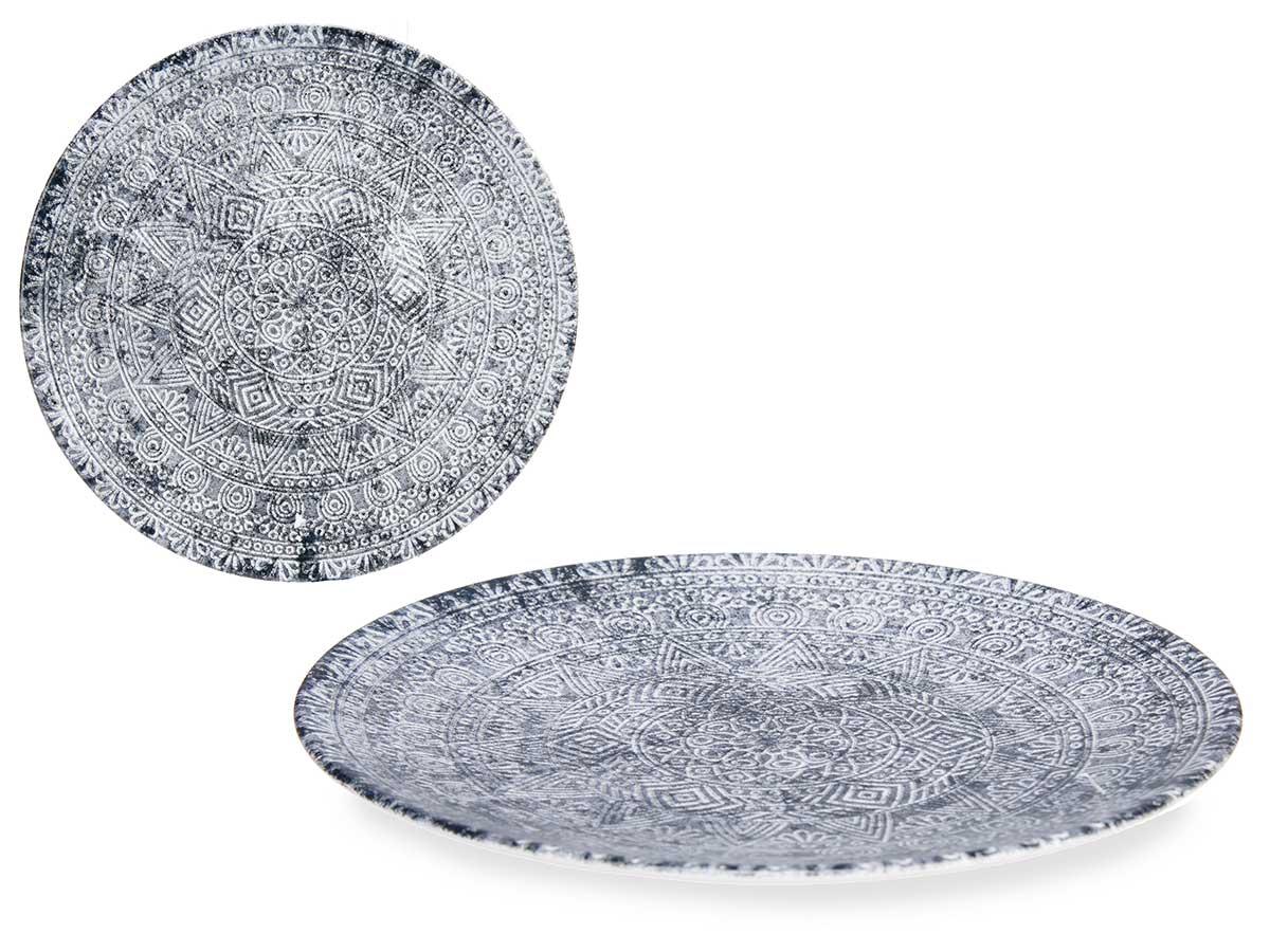 Vessia Plato Porcelana Llano 26 cm Azteca Gris (24 Unidades)