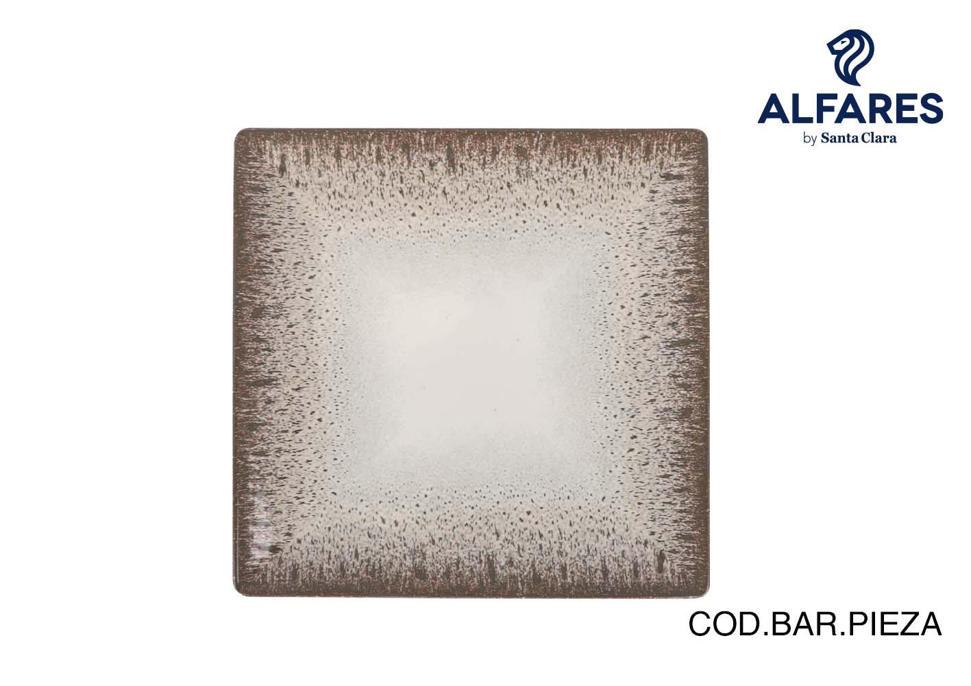 Inde Plato Postre 18x18 cm Arena Elite Brillo - Colección Arena (12 Unidades)