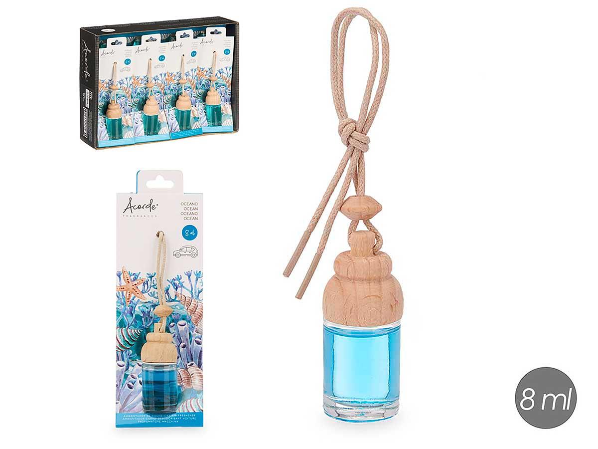 Acorde Ambientador de Coche Aromatizador Oceano 8 ml Azul 2.5x6x2.5 cm (24 Unidades)