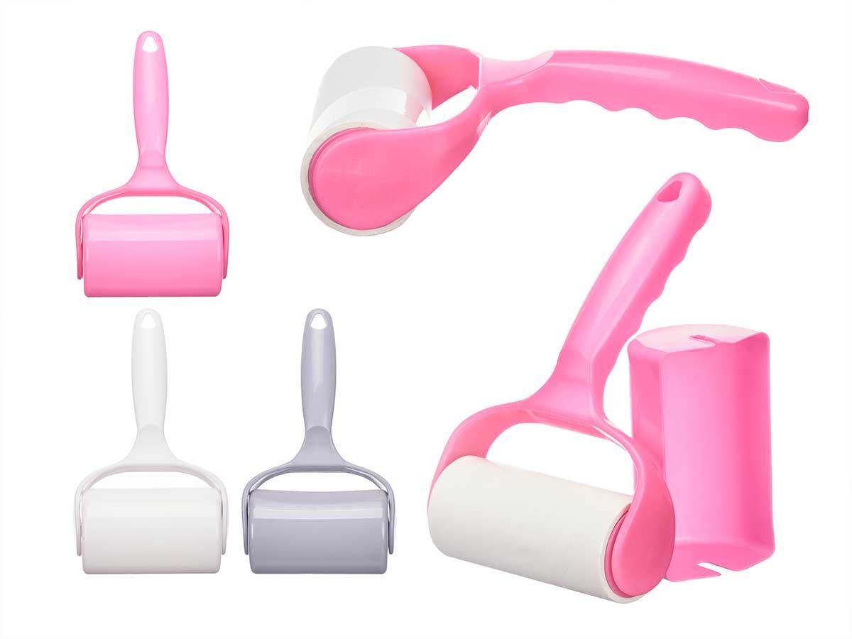 Arte Regal Quitapelusas Rodillo con Mango, 60 Hojas Surtidas, 11.5x20x6 cm, Azul/Blanco/Gris/Rosa (24 Unidades)