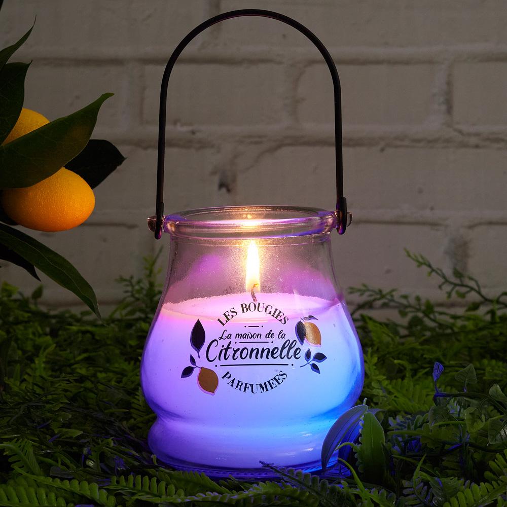 Home Deco Factory Vela Citronela Cambio de Color Colección Antimoustique