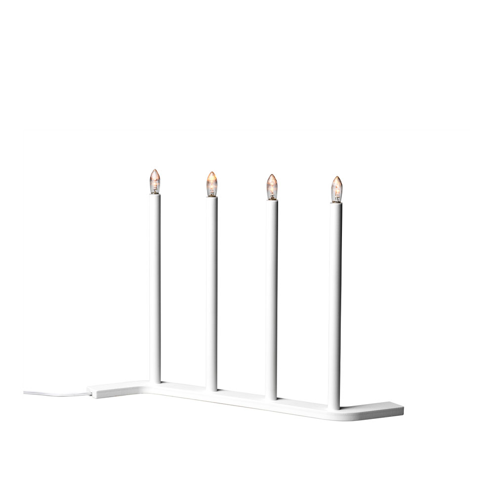 Candelabro de Adviento Advent RE Blanco, 4 bombillas