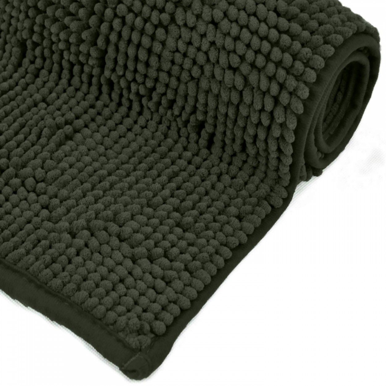 Alfombra Baño Antideslizante Gris, Alfombras de Baño Suave y Absorvente para Ducha 80x50 cm