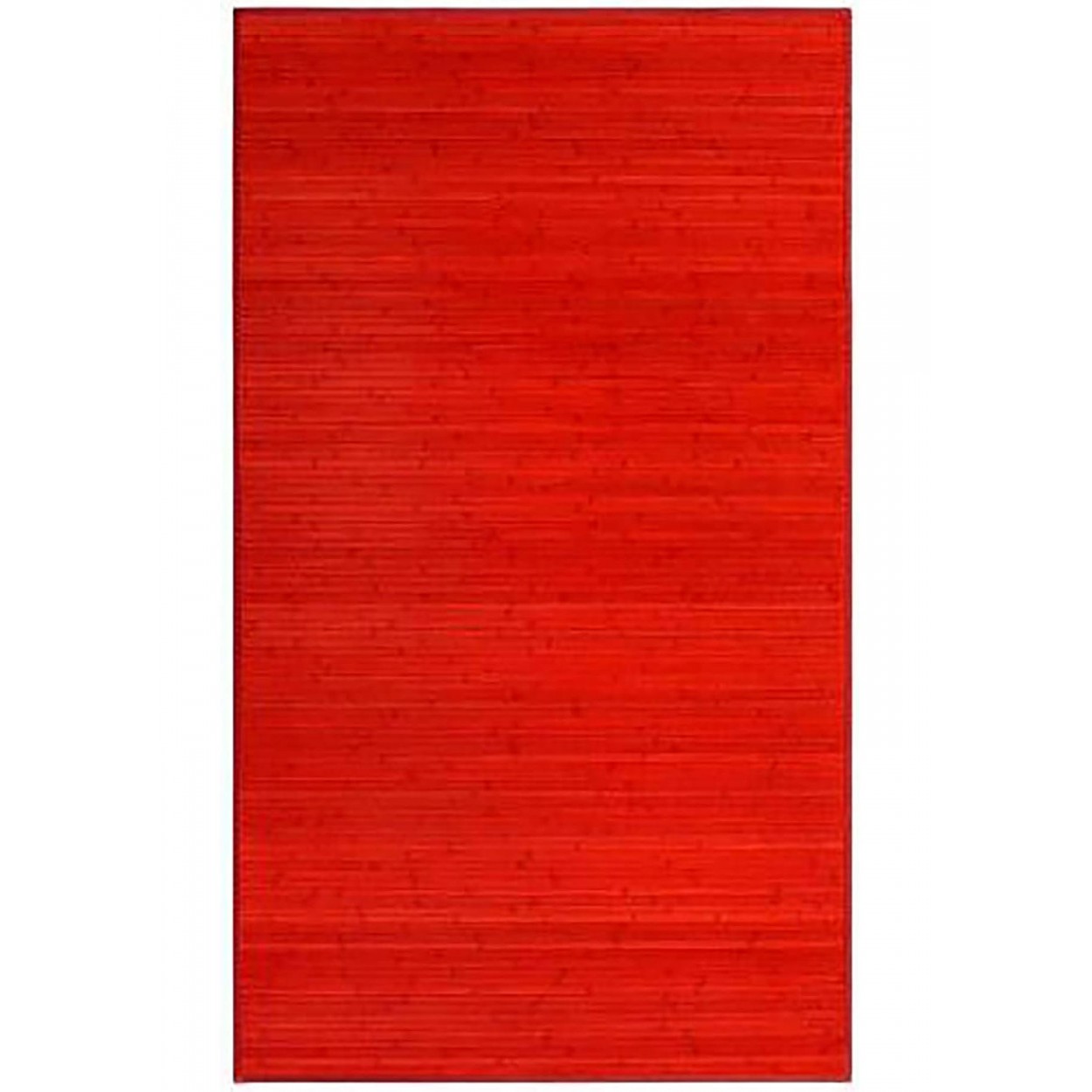 Alfombra pasillera de bambú natural para entrada o pasillo de color Rojo, 60x200cm - Diseño Natural- Hogar y más.