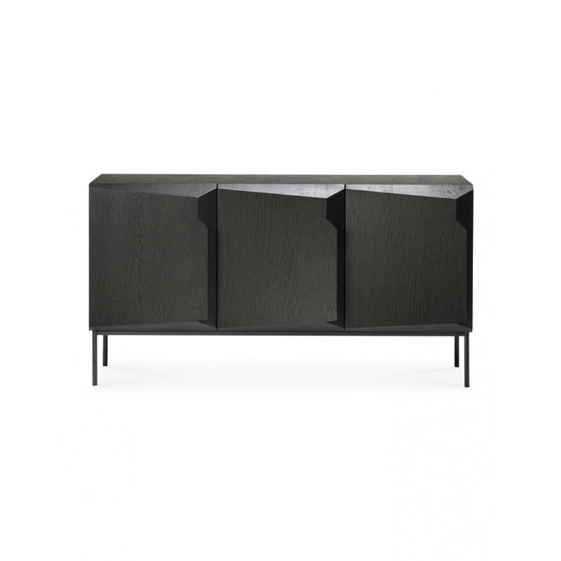 APARADOR STAIRS NEGRO 3 PUERTAS