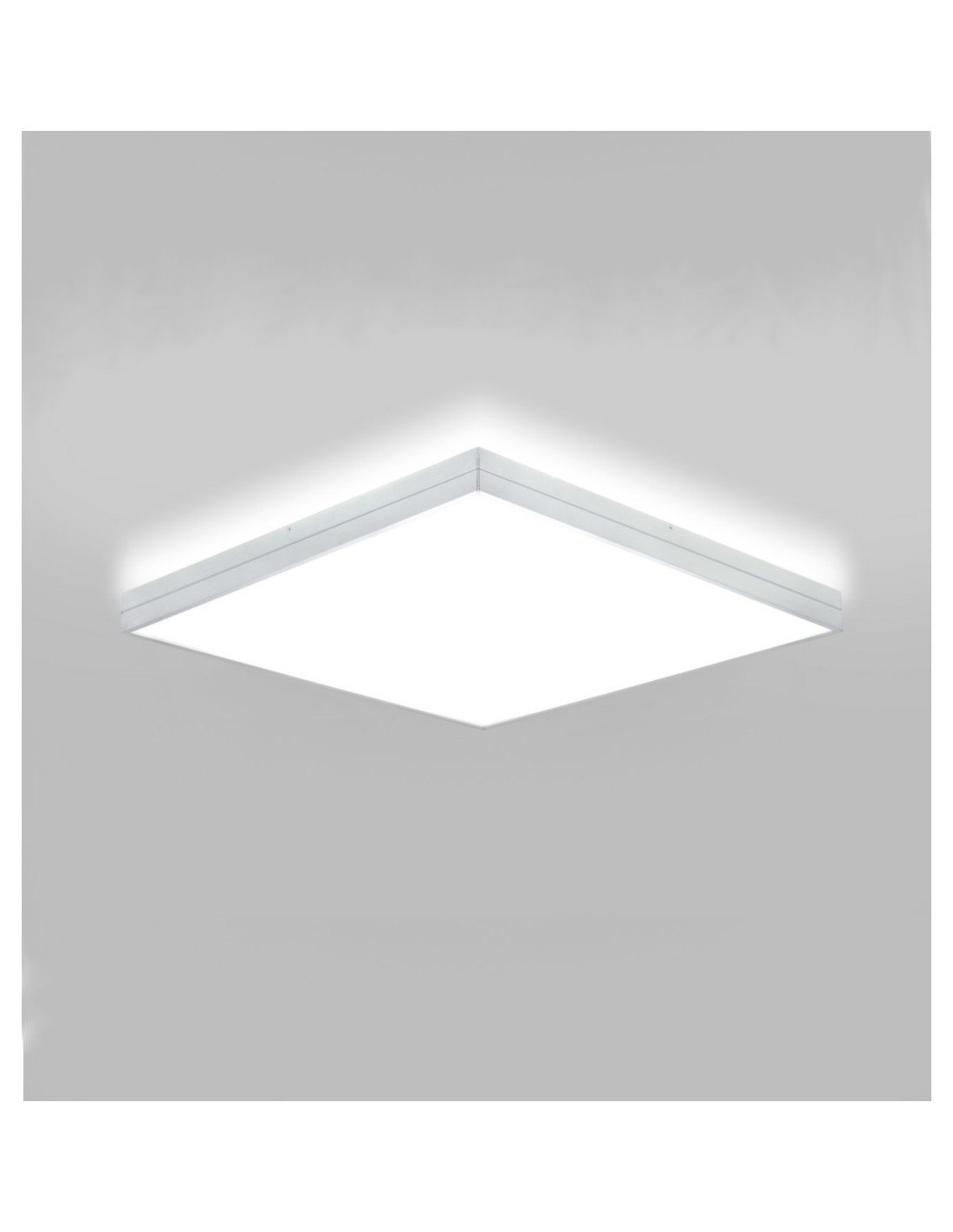 Plafón / Aplique de techo LED Linea - Milán - Forma cuadrada, color blanco