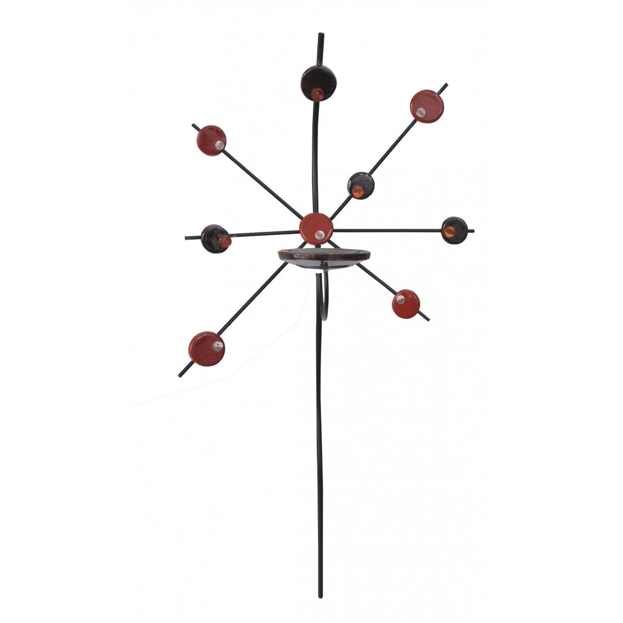 Aplique Porta-velas Pared de Cerámica, Decoración Colgante. Porta velas Decorativo Artesanal 82x51 cm