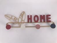 DKD Home Decor Perchero de Pared Moderno Rosa de MDF, 46x5x17 cm, Pack de 4 Unidades para Hogar y Oficina - Colección Pink Home Office