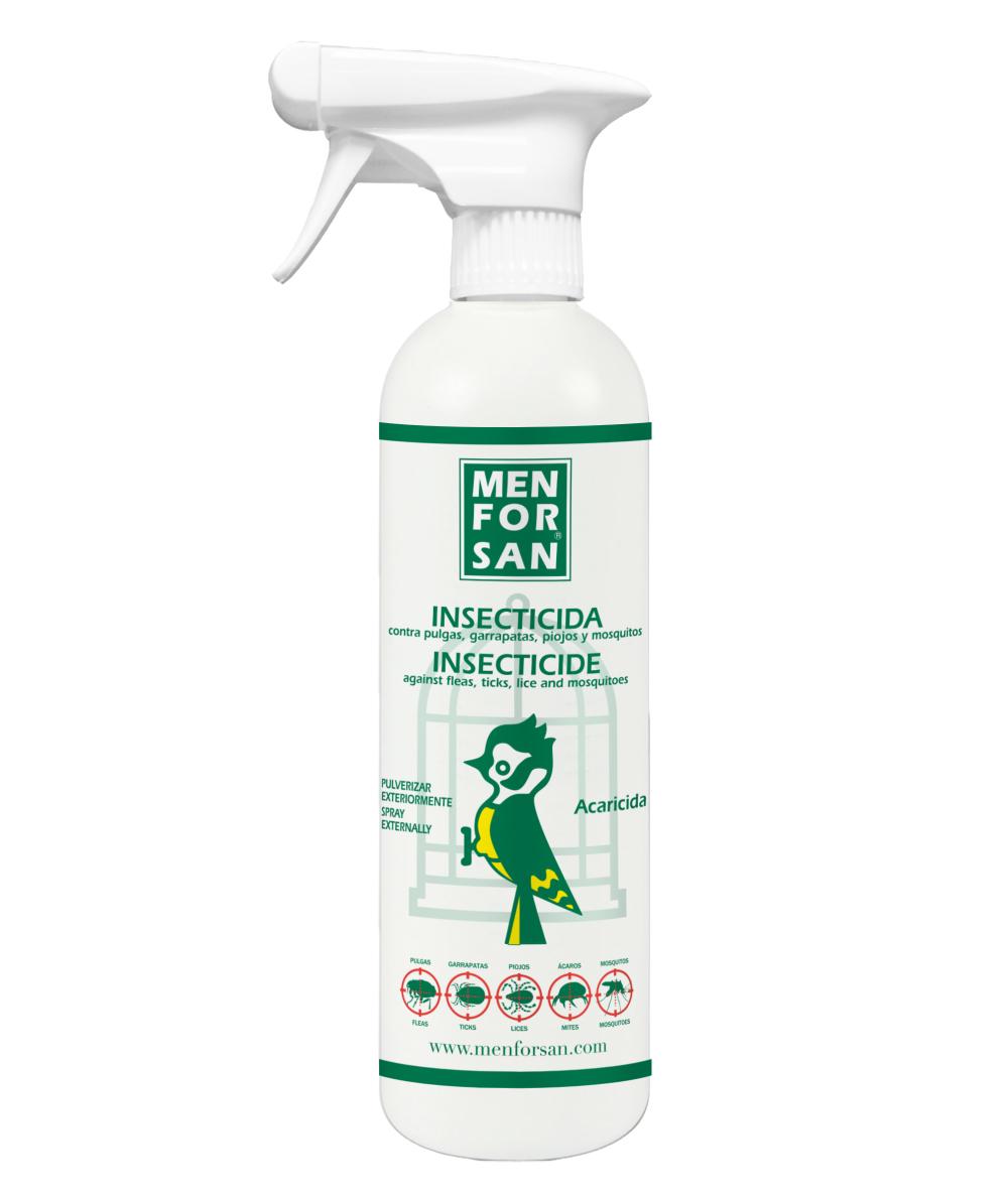 Men For San Insecticida Aves y Pájaros 750 mL - Elimina y Previene Ácaros, Piojillos Rojos/Blancos, Hidroalcohólico, Olor Limón