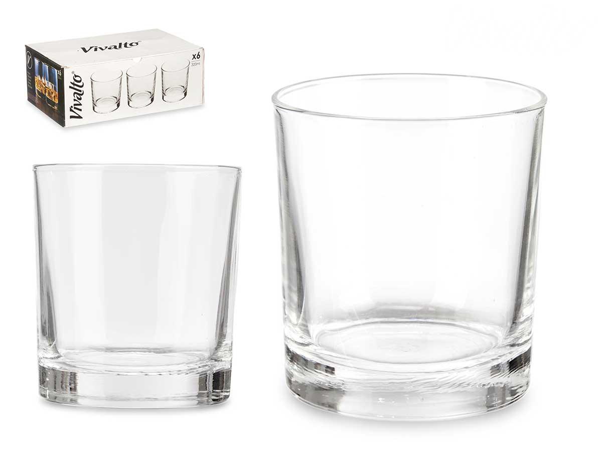 Vivalto Vaso de Vidrio para Whisky 320 ml Transparente (24 Unidades)
