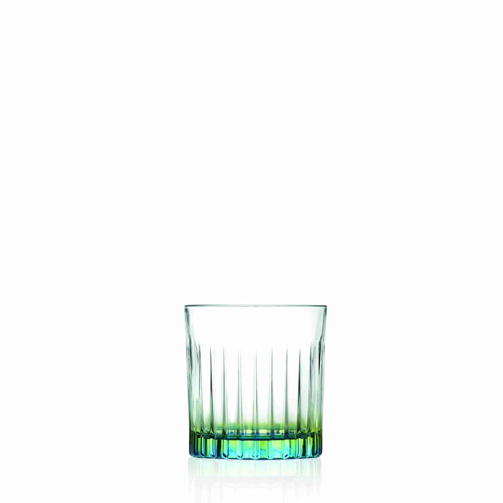 Rcr Cristalleria IT Juego 6 Vasos Base Verde Colección Gipsy 360 ml Aptos Lavavajillas