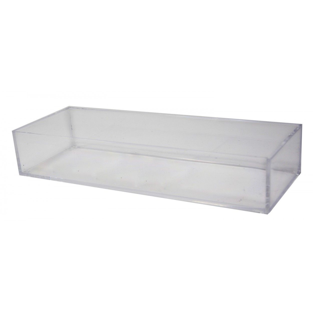 Bandeja Organizadora Transparente en Acrílico, Bandejas Almacenaje, Diseño Original/Elegante 25,6x9,6x4,8 cm