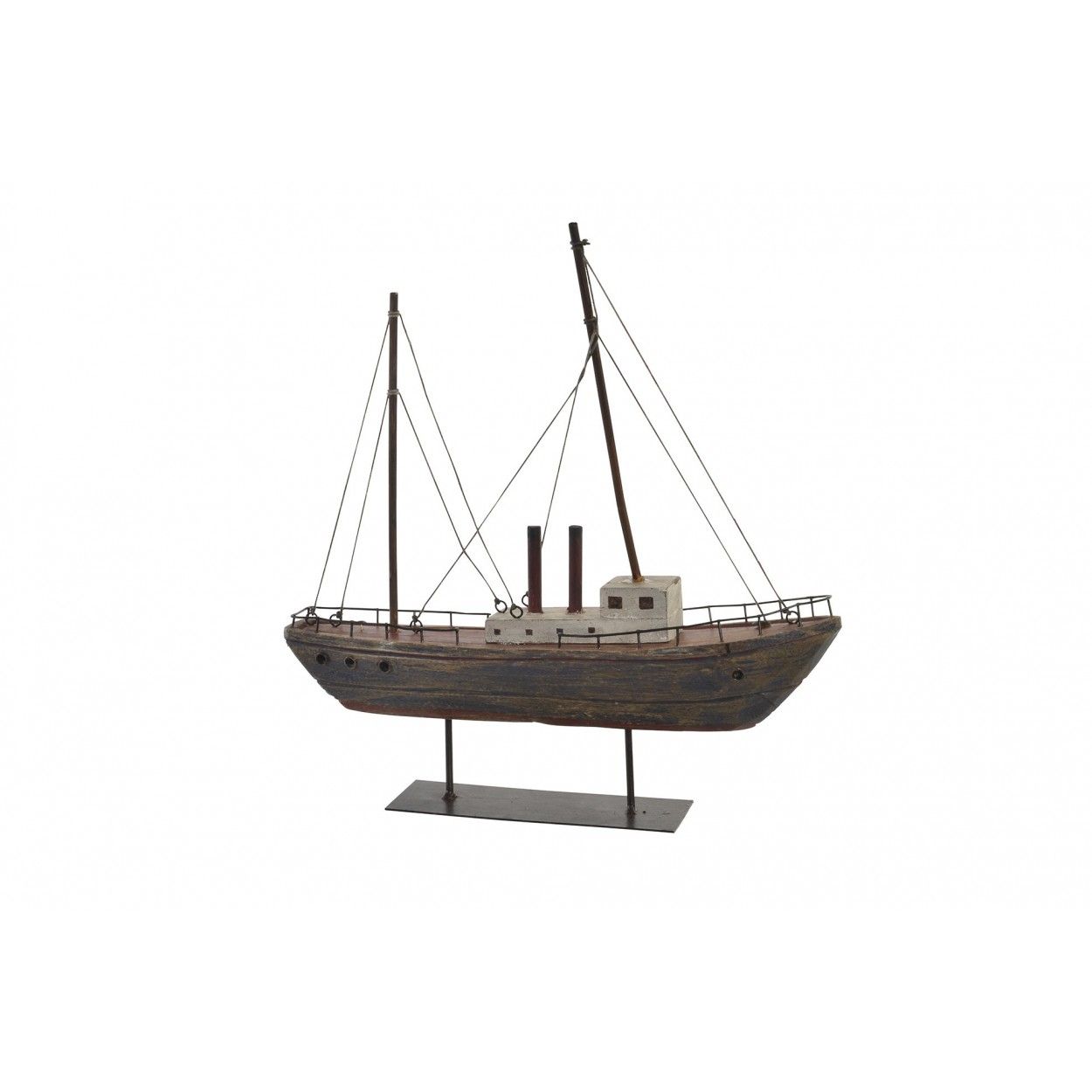 BARCO DECORATIVO DE MADERA 37,5X8,5X39X5