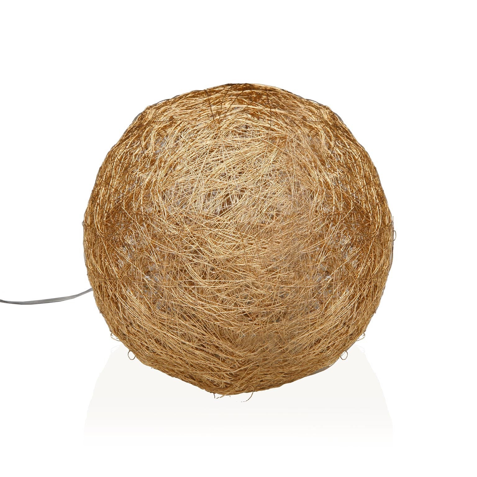 BOLA DORADA EN 3D LUMINOSA 20CM