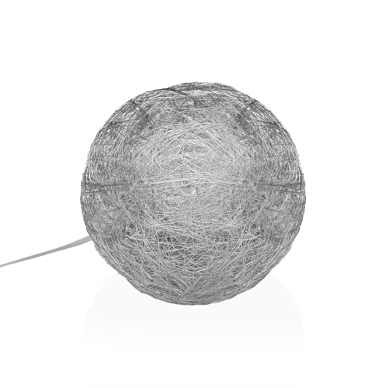 BOLA PLATEADA EN 3D LUMINOSA 15CM