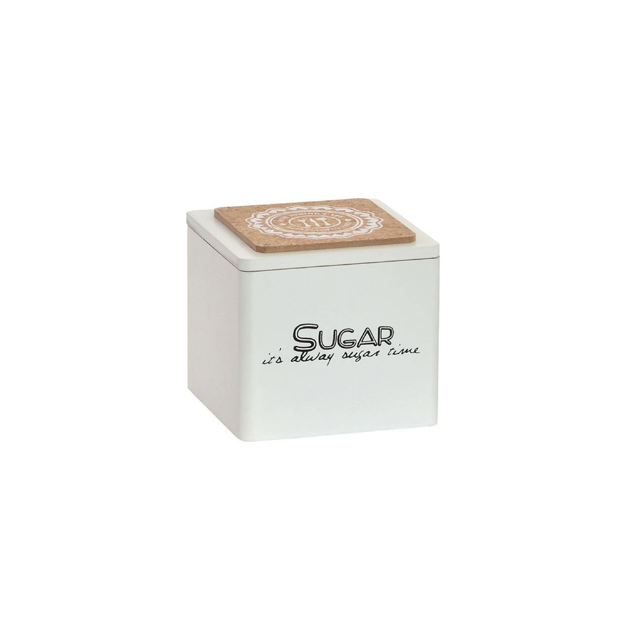 Bote Cocina para Cáfe, Azucar y Té de Madera y Corcho, 3 Modelos a elegir. Diseño Original 10X10X10 cm.-Hogarymas-