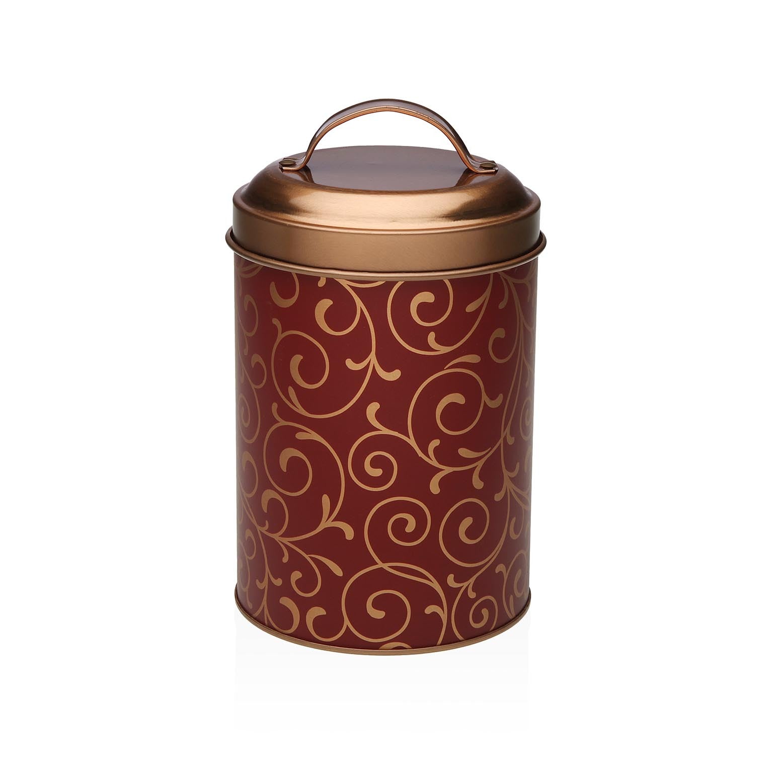 BOTE METALICO SERPENTINE ROJO CON TAPA