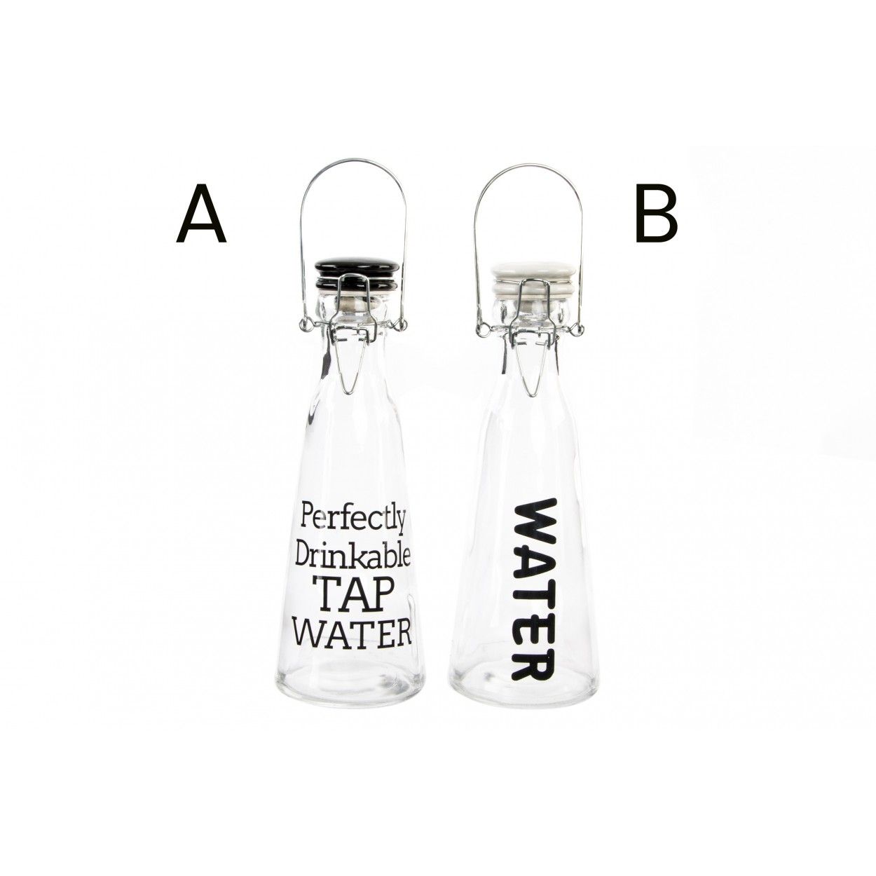 Botella de cristal original con práctico cierre de seguridad en dos modelos My Water - Hogar y Más
